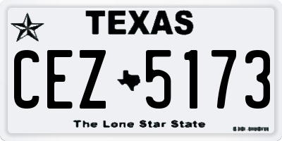 TX license plate CEZ5173