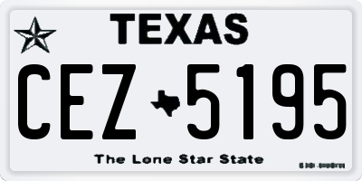 TX license plate CEZ5195
