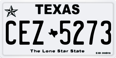 TX license plate CEZ5273