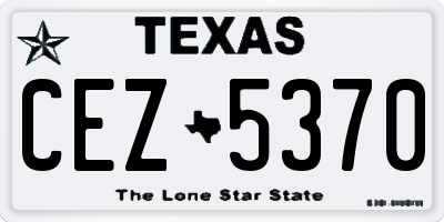 TX license plate CEZ5370