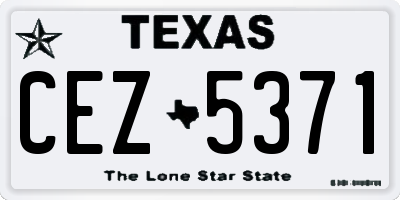 TX license plate CEZ5371