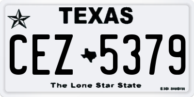 TX license plate CEZ5379