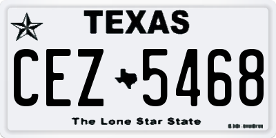 TX license plate CEZ5468