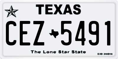 TX license plate CEZ5491