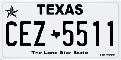 TX license plate CEZ5511