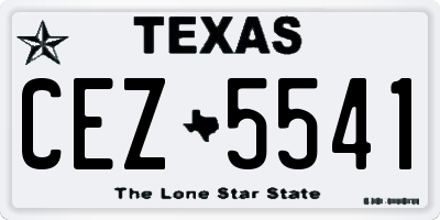 TX license plate CEZ5541
