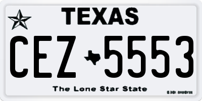 TX license plate CEZ5553