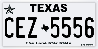 TX license plate CEZ5556