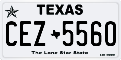 TX license plate CEZ5560