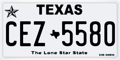 TX license plate CEZ5580
