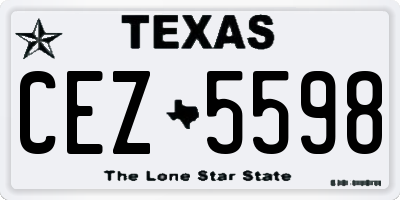 TX license plate CEZ5598