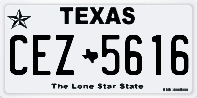 TX license plate CEZ5616