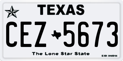 TX license plate CEZ5673