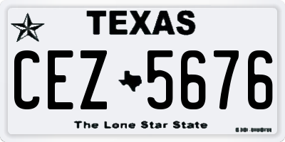 TX license plate CEZ5676