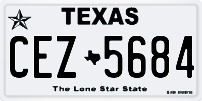 TX license plate CEZ5684