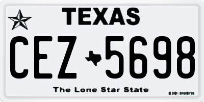 TX license plate CEZ5698