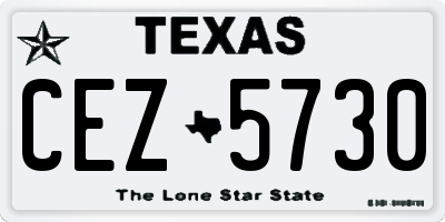 TX license plate CEZ5730