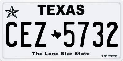 TX license plate CEZ5732