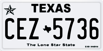TX license plate CEZ5736