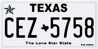 TX license plate CEZ5758