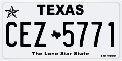 TX license plate CEZ5771