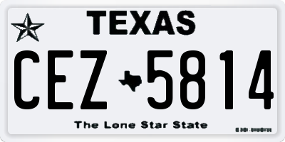 TX license plate CEZ5814
