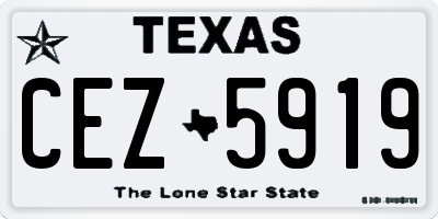 TX license plate CEZ5919