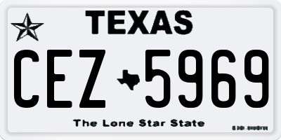 TX license plate CEZ5969