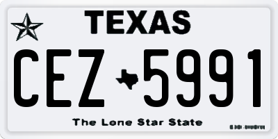TX license plate CEZ5991