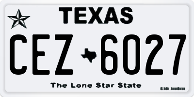 TX license plate CEZ6027