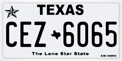 TX license plate CEZ6065