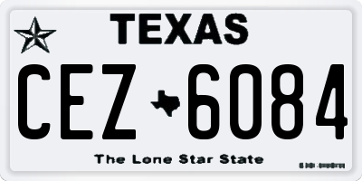 TX license plate CEZ6084