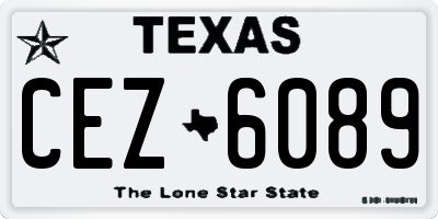 TX license plate CEZ6089