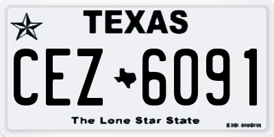 TX license plate CEZ6091