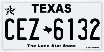 TX license plate CEZ6132