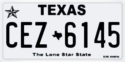 TX license plate CEZ6145