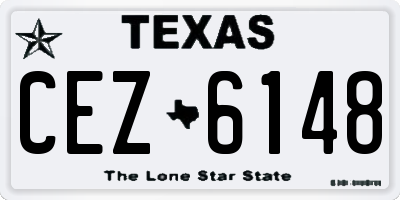 TX license plate CEZ6148
