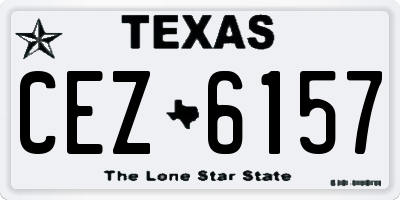 TX license plate CEZ6157