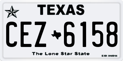 TX license plate CEZ6158