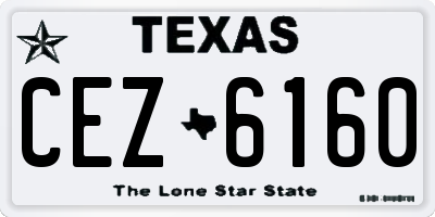 TX license plate CEZ6160