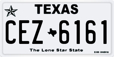 TX license plate CEZ6161