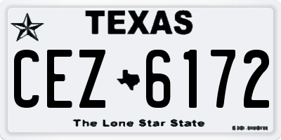 TX license plate CEZ6172