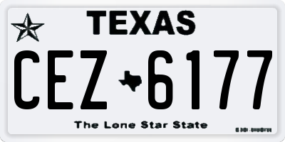 TX license plate CEZ6177