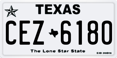TX license plate CEZ6180