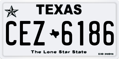 TX license plate CEZ6186