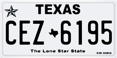 TX license plate CEZ6195