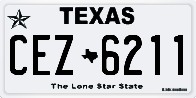 TX license plate CEZ6211