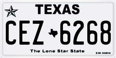 TX license plate CEZ6268
