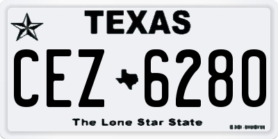 TX license plate CEZ6280