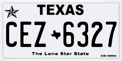 TX license plate CEZ6327